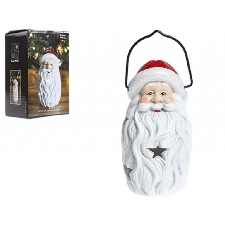 Light Up Santa Lantern - Festive Home Decoration for Christmas Holiday Season