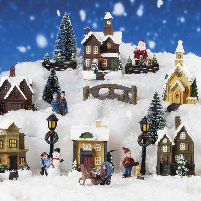 Mini Village Scene Set - 25-Piece DIY Home Decor Collection