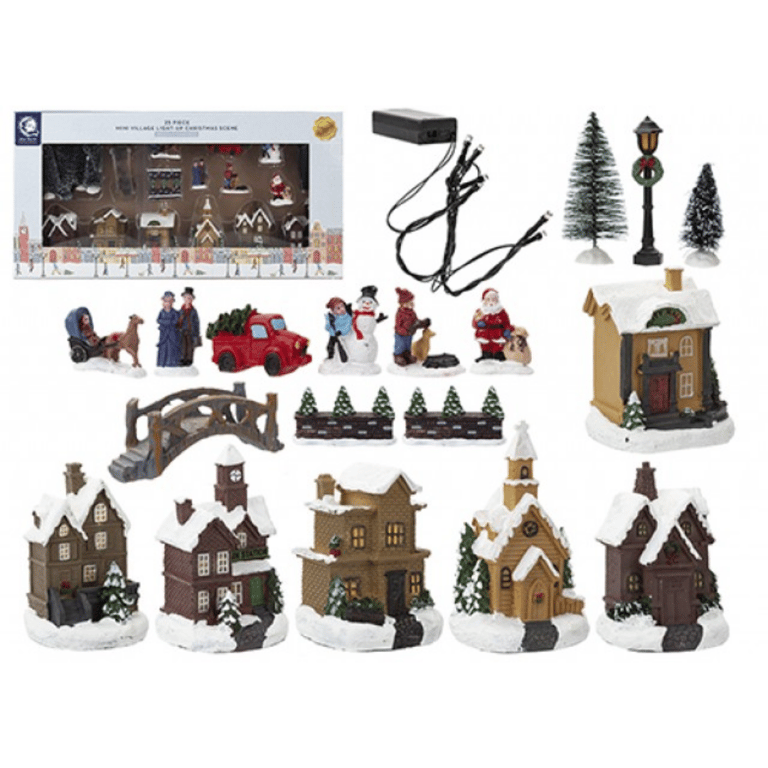 Mini Village Scene Set - 25-Piece DIY Home Decor Collection
