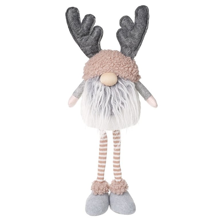 Pink Gonk with Big Antlers (49cm) - Unique Home Decor Accent with Pink Deer Ornament