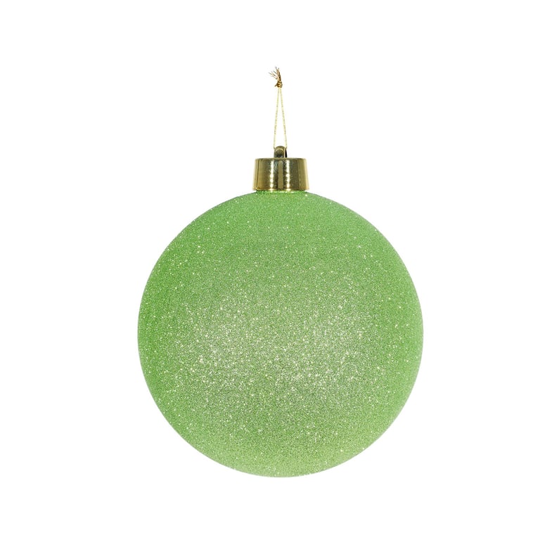 Green Glitter Shatterproof 15cm Bauble - Sparkling Home Decor Decoration