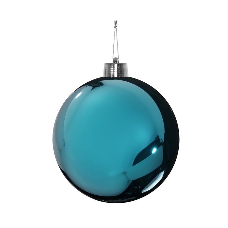 Turquoise Shiny 20cm Shatterproof Bauble - Durable Home Decor and Garden Decoration