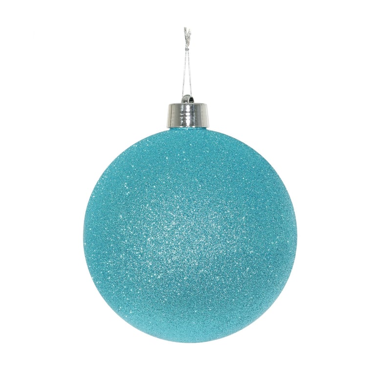 Turquoise Glitter Shatterproof Bauble - 25cm Decorative Hanging Ornament for Home and Party Use