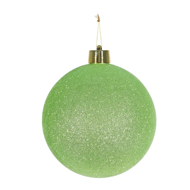 Green Glitter Shatterproof Christmas Bauble Decoration 25cm