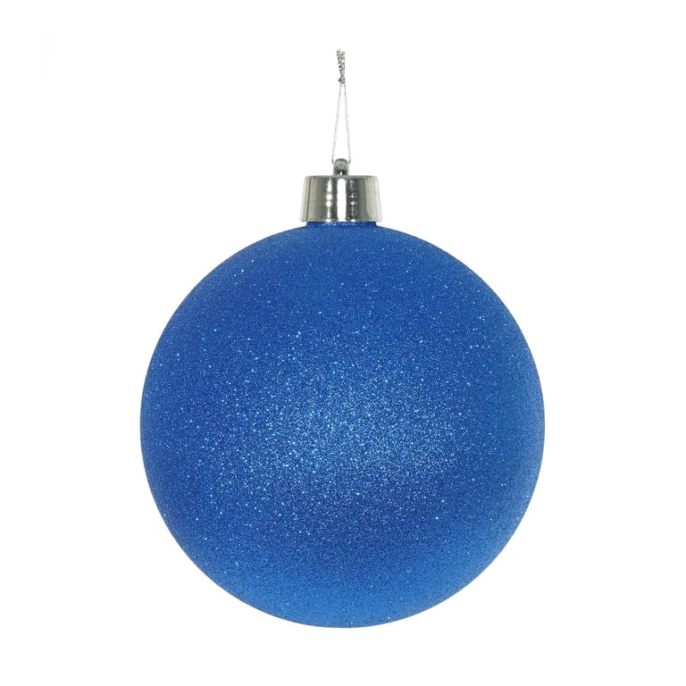 Blue Glitter Shatterproof Bauble - 25cm Sparkly Home Christmas Decoration