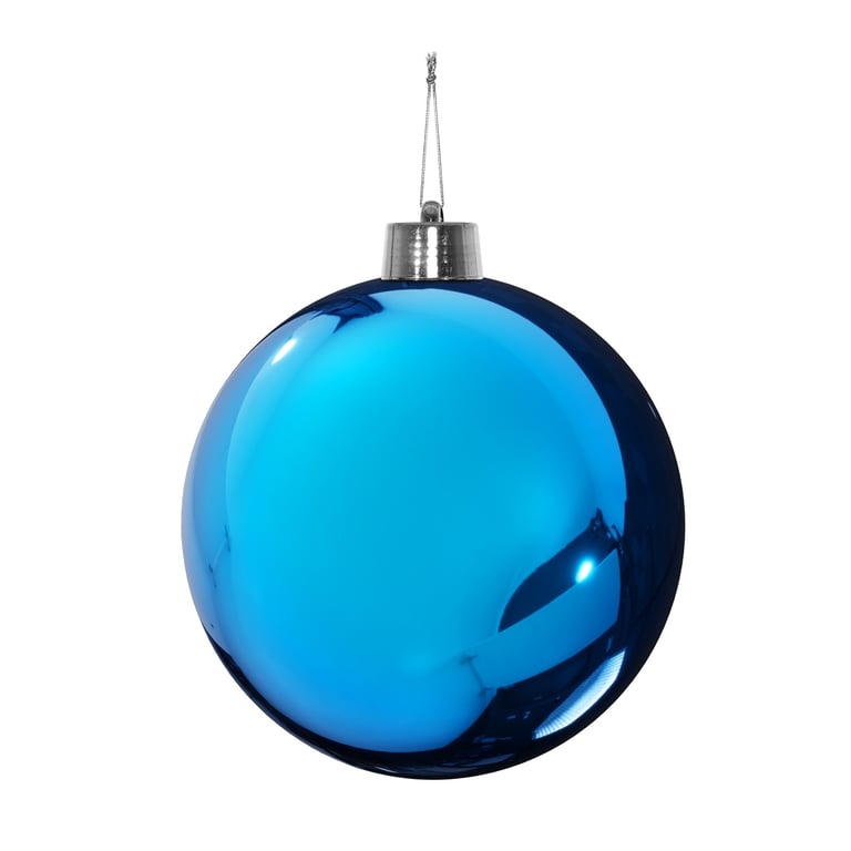 Blue Shiny 25cm Shatterproof Decorative Bauble