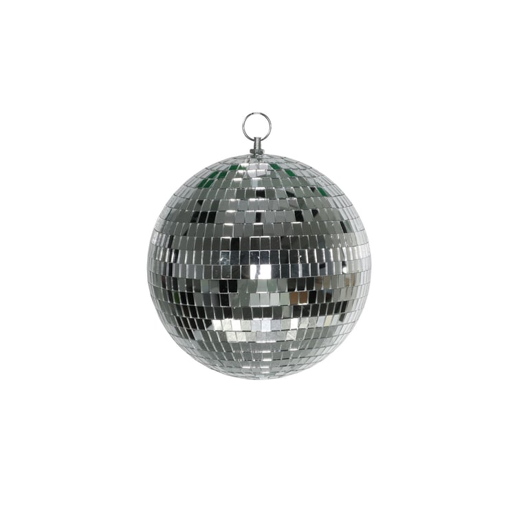 Silver 20cm Disco Ball Home Decor Bauble
