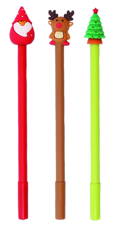 Christmas Novelty Pens - Assorted Festive Writing Tools for Holiday Season