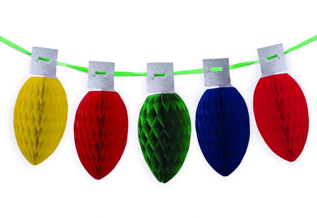 Honeycomb Christmas Lights Garland - Festive Home Decor String Lighting for Holiday Season