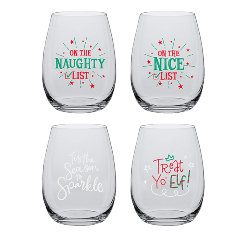 Hand Painted Christmas Tumbler - Assorted Colours, Unique Home Decor for Winter Drinks and Holiday Mugs