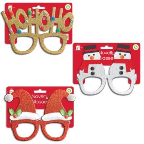 Novelty Christmas Glasses - Festive Holiday Party Supplies for Home Decor