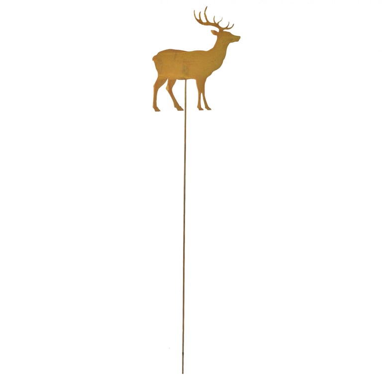 Rustic Stag Garden Stake - Durable Outdoor Decoration and Home Decor Item