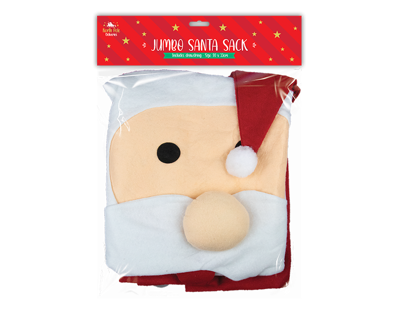 Jumbo Christmas Santa Sack - Large Gift Bag for Holiday Storage and Organization