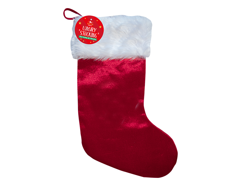 Luxury Christmas Stocking - Handcrafted 48cm x 19cm Festive Home Decor with Large Capacity