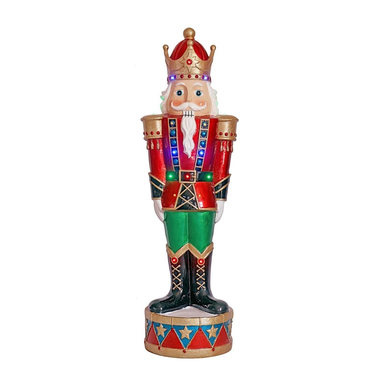 Large LED Lighted Nutcracker - Christmas Holiday Decoration Ornament