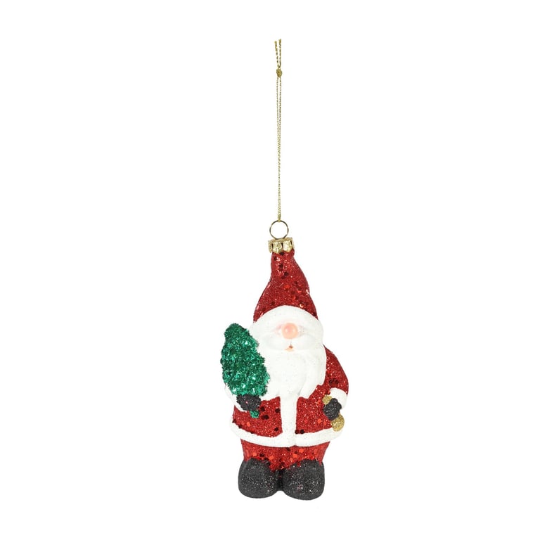 Santa Gnome Hanging Christmas Decoration - 13cm Outdoor Home Garden Ornament