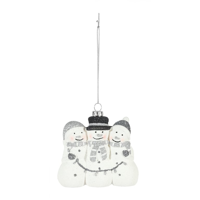 White and Silver Snowman with String Lights Home Decor Christmas Decoration