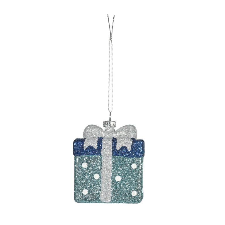 White and Blue Gift Hanging Decoration - Elegant Home Garden Ornament