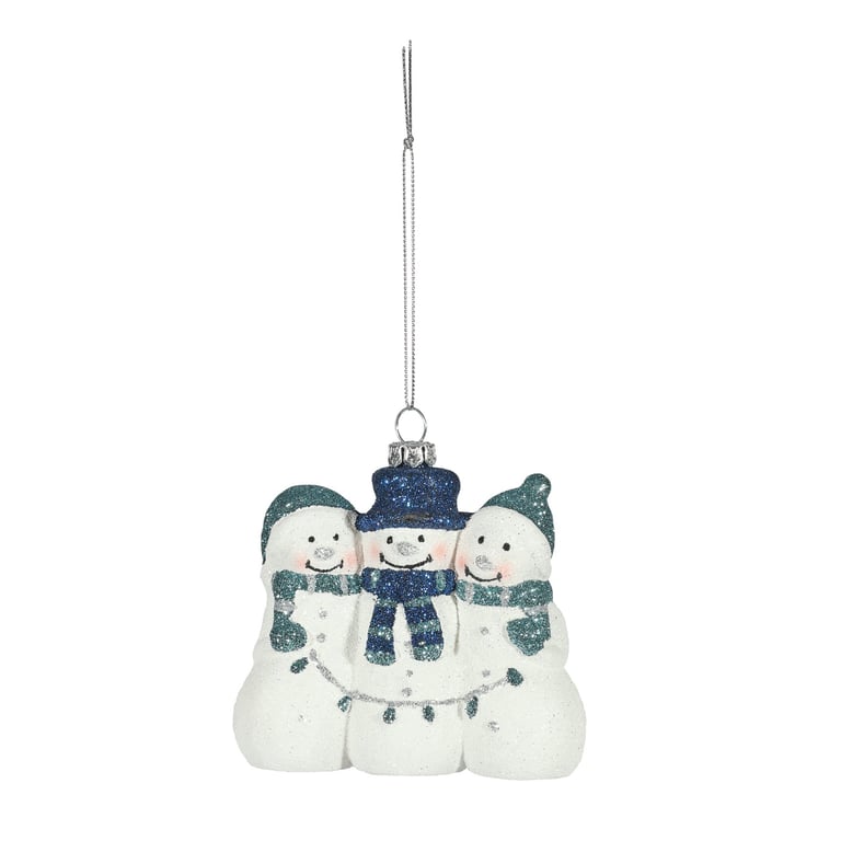 White and Blue Snowman String Lights 9.5cm Christmas Decoration