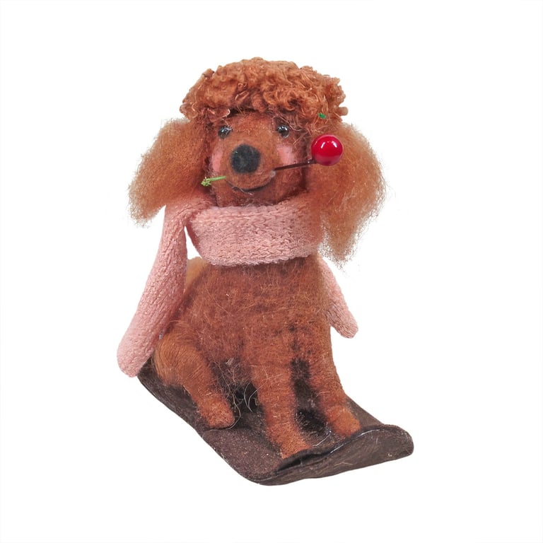Felt Cockerpoo Sledge Hanging Decoration - Whimsical Home Decor Item