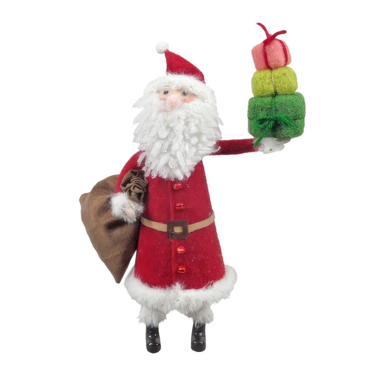 Felt Santa Sack Hanging Decoration - Festive Home Christmas Ornament (29cm)