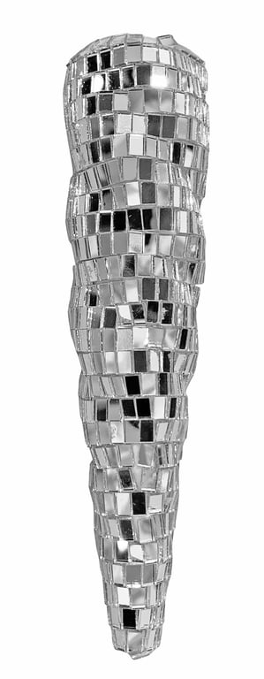 Mirror Icicle Hanging Decoration - 18cm Crystal Clear Glass Mirror for Home and Christmas Winter Decor