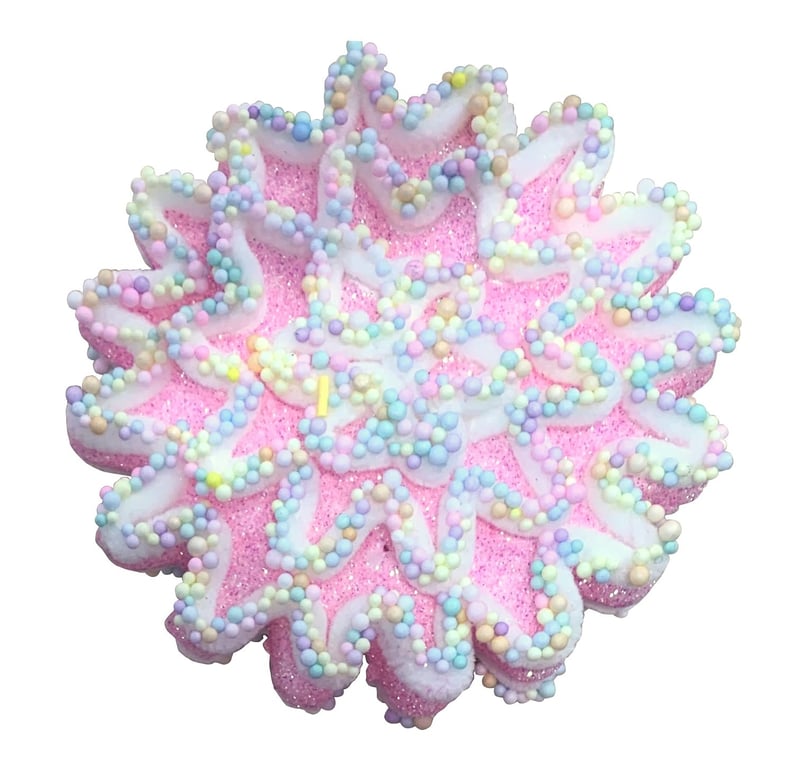 Pink and White Hanging Floral Wall Decoration - 12.5cm Flower Holder for Home Garden Decor