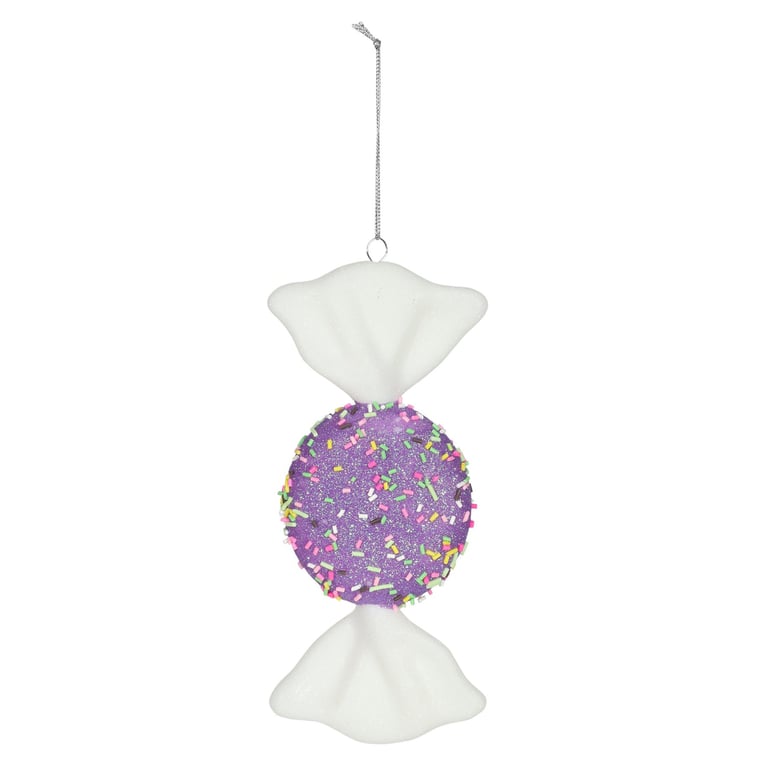 Purple Flat Candy Hanging Decoration - 18cm Home Decor Accent
