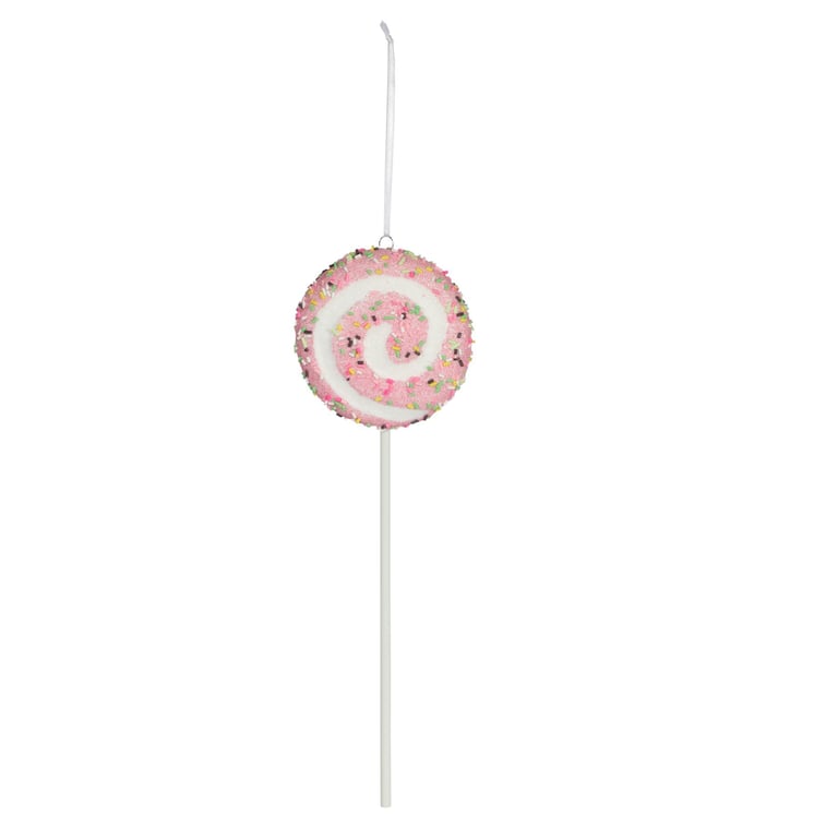 Pastel Pink Lollipop Hanging Decoration - 31cm Wall Decor for Home and Party