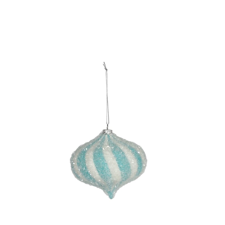 Turquoise Onion Shaped Hanging Decoration - 10cm Boho Home Decor Wall Hanging