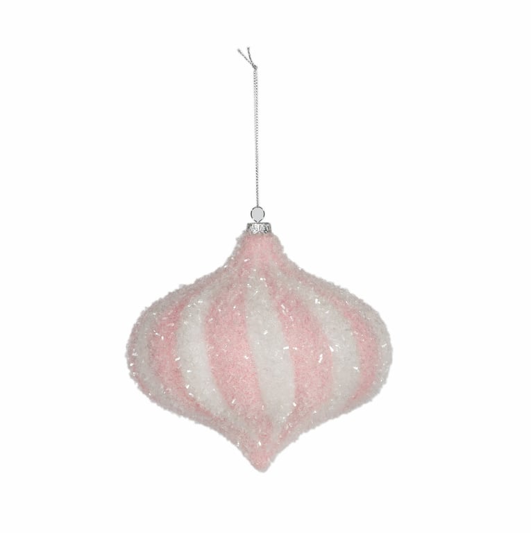 Pink Onion Hanging Decoration - Farmhouse Kitchen Storage Holder