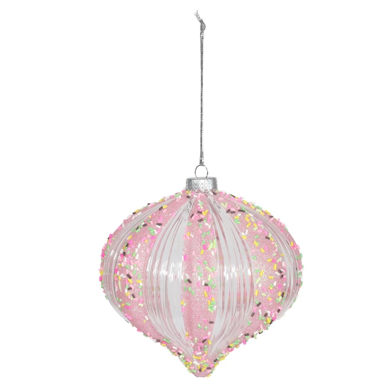 Pink Onion Hanging Decoration - 15cm Kitchen Home Garden Decor Accessory