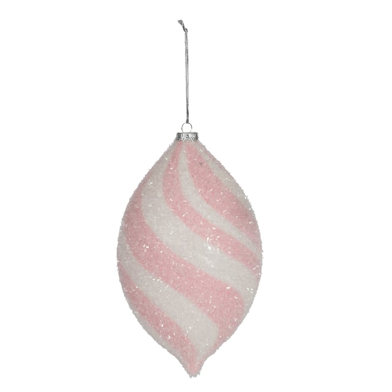 Pink Finial Hanging Decoration - 27cm Indoor Home Decor Ornament for Bedroom and Garden