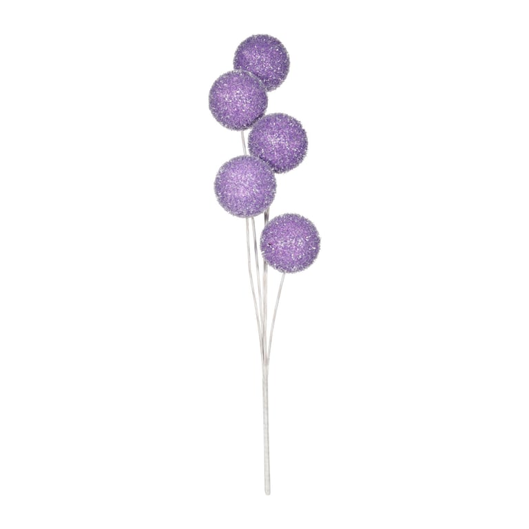 Purple Sparkle Ball Spray - 61cm Decorative Event Decoration for Home & Garden Parties