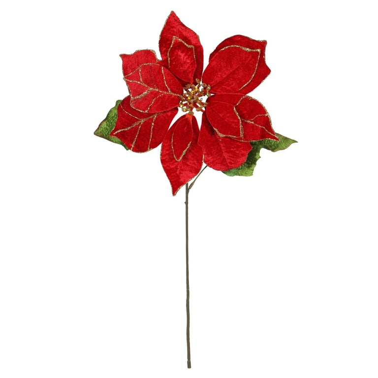 50cm Red Poinsettia Plant - Perfect Home Decor and Indoor Holiday Decoration