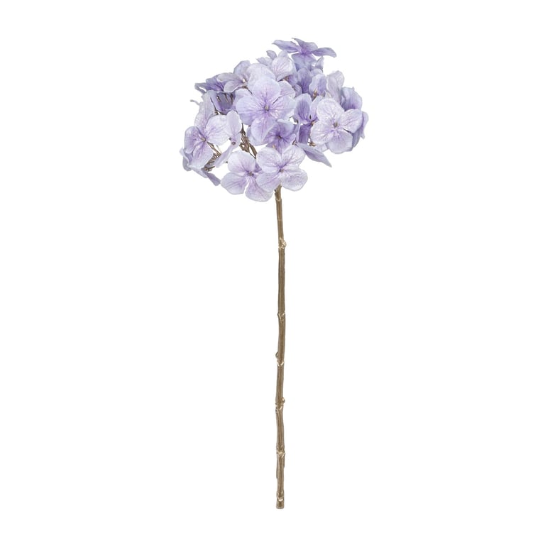Purple Single Stem Hydrangea - 45cm Long Lasting Garden Flower for Floral Arrangements and Home Decor