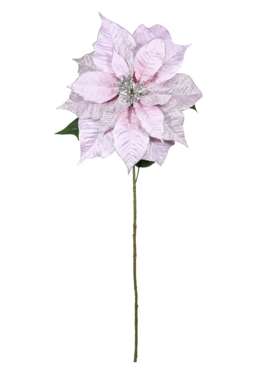 71cm Light Purple Poinsettia Stem for Winter Home Decor Arrangements