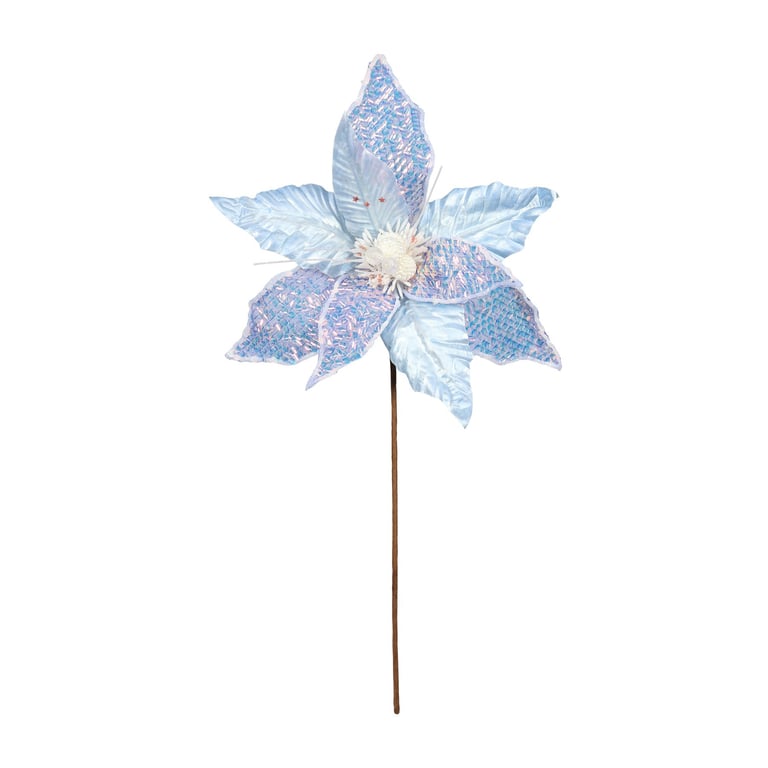 Iridescent Purple Poinsettia - 53cm Festive Holiday Decoration for Home Decor