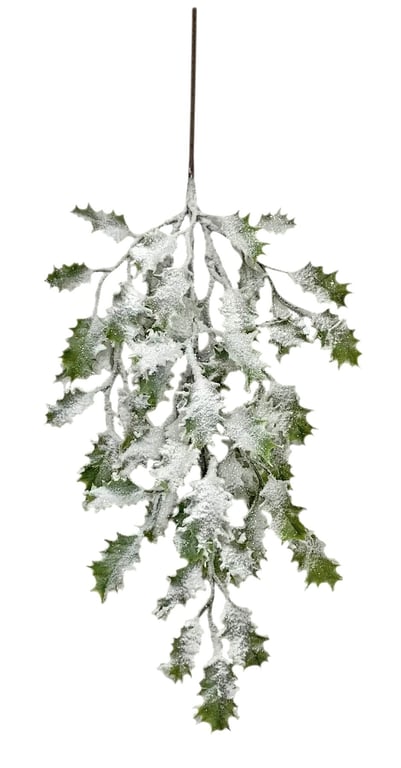 Frosted Holly Spray - 78cm Christmas Decoration for Holiday Decor