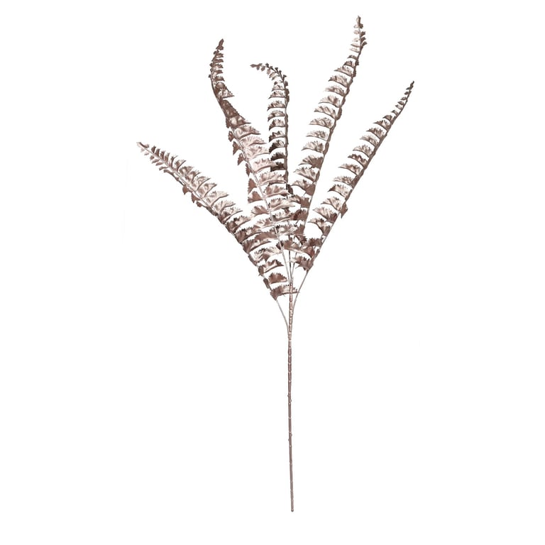 Pink Metallic Fern Stem - Elegant Garden Decoration for Indoor Spaces