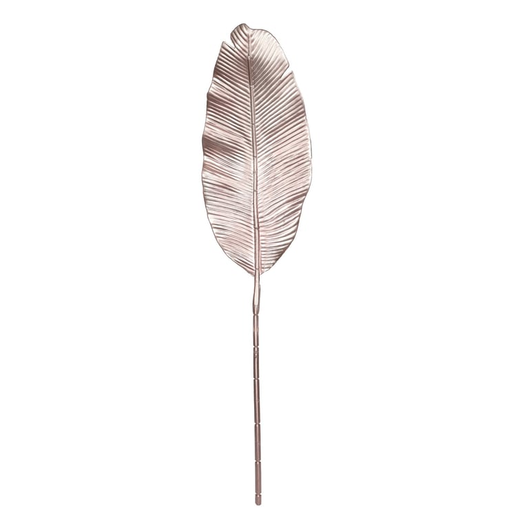 Pink Metallic Leaf - Elegant Metal Garden Decoration for Home and Holiday Decor