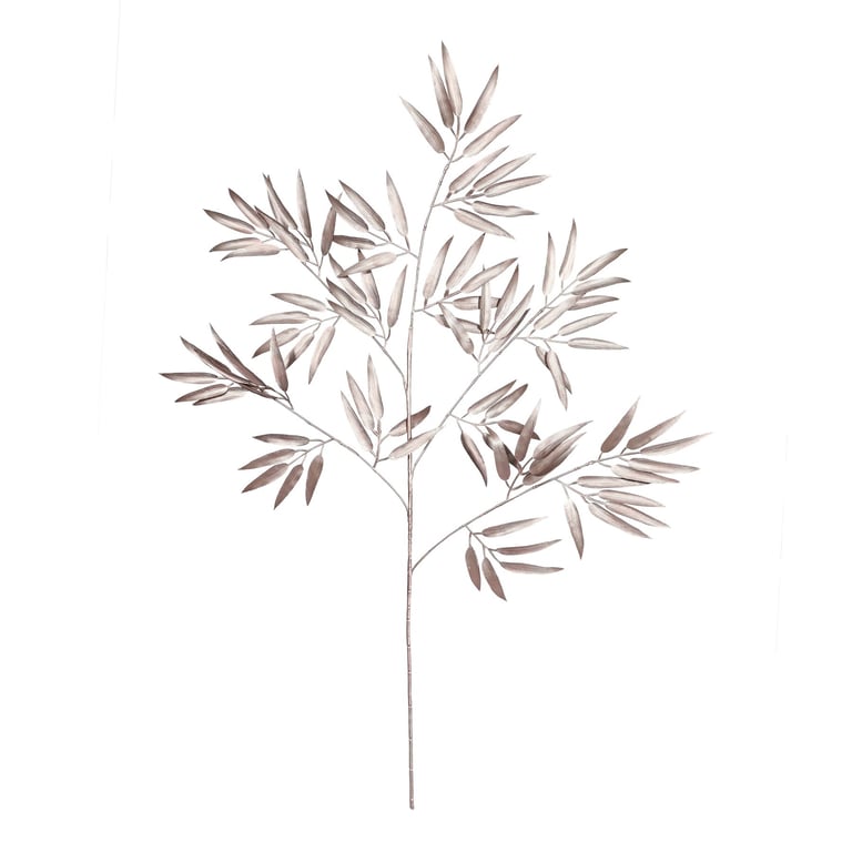 Metallic Bamboo Leaf Stem Vase - Pink Metallic Home Decor Accent