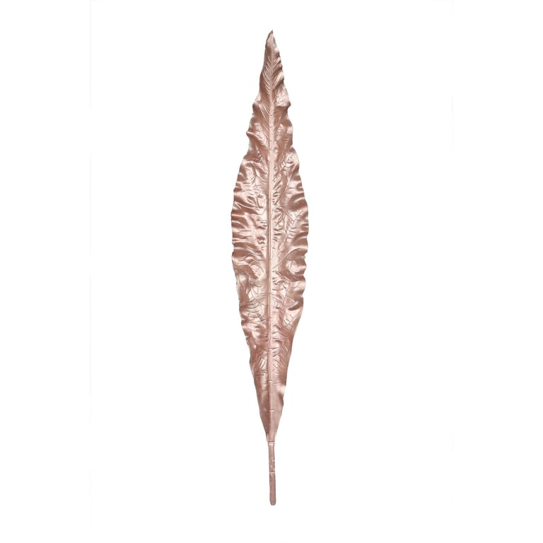 Pink Metallic Banana Leaf Wall Art - Elegant Home Decor Decoration