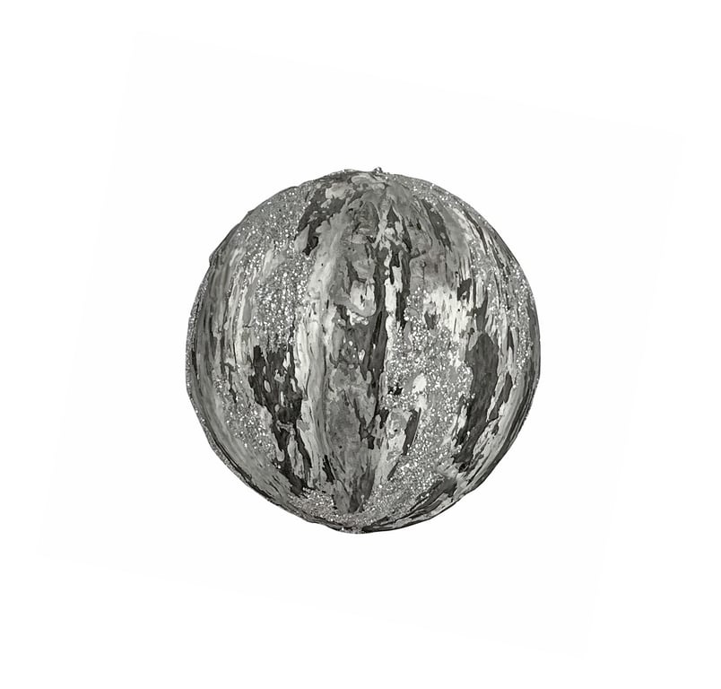 Silver 13cm Bauble - Elegant Home Decor and Festive Holiday Ornament