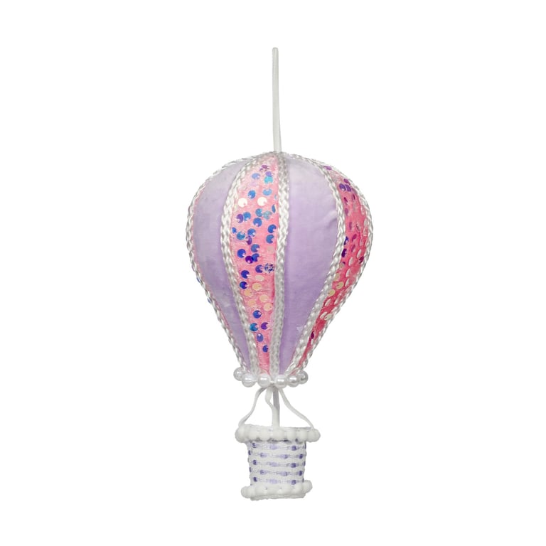Pink Hot Air Balloon 15cm Hanging Decoration - Perfect Home & Garden Party Decor for Birthday Celebrations