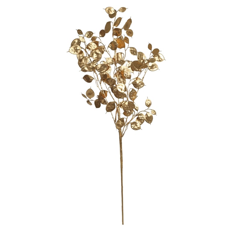 Gold Eucalyptus Foliage Stem - Luxurious Home Decor Accent with Golden Greenery