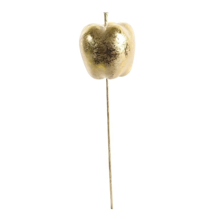 Gold Metallic Apple Stem - Elegant Home Decor and Serving Ware Accessory
