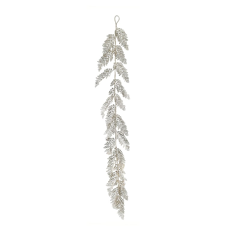 Gold Glitter Fern Garland - Elegant 180cm Home Decor and Party Decoration