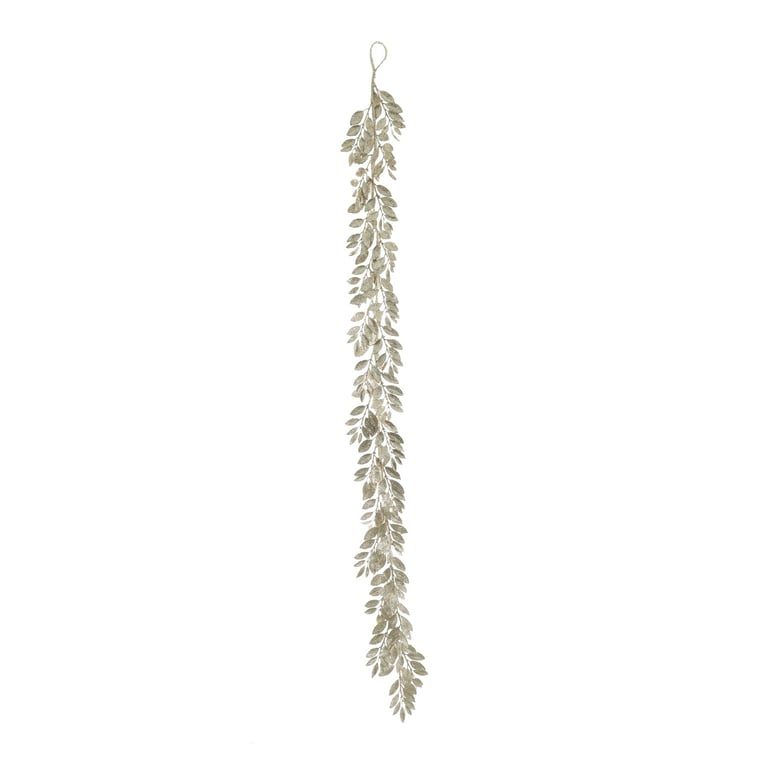 Gold Leaf Glitter Garland - Elegant Home Decor and Party Decoration Accessory (180cm)