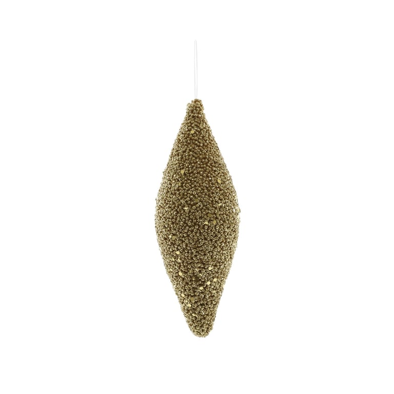 Gold Glitter Drop Hanging Decoration - Elegant Home Decor and Party Ornament (18cm)